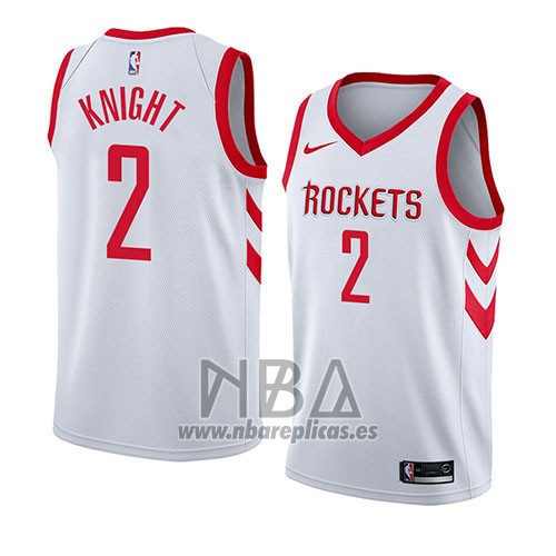 Camiseta Houston Rockets Brandon Knight NO 2 Association 2018 Blanco